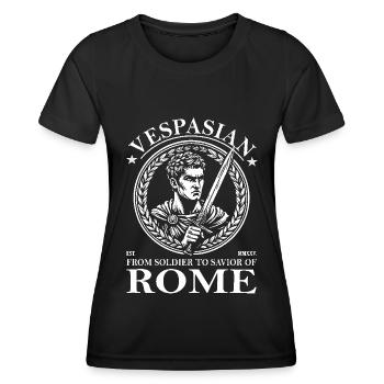 Vespasien – Du soldat au sauveur de Rome - T-shirt sport Femme - noir - Devant - AI Model Female 172 light (172cm)