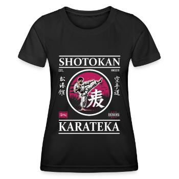 Shotokan Karateka – Die Stärke in der Ruhe - Frauen Funktions-T-Shirt - Schwarz - Vorne - AI Model Female 172 light (172cm)