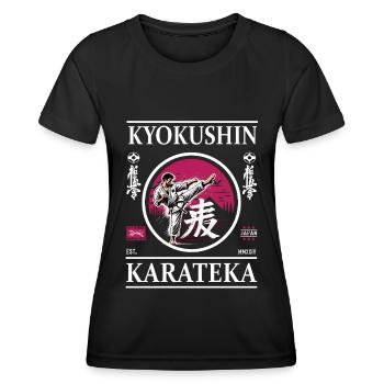 Kyokushin Karateka – Weg zur ultimativen Disziplin - Frauen Funktions-T-Shirt - Schwarz - Vorne - AI Model Female 172 light (172cm)