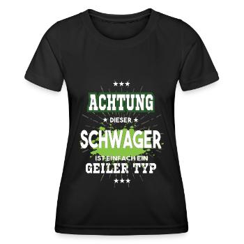 Ce beau-frère n’est qu’un gars - T-shirt sport Femme - noir - Devant - AI Model Female 172 light (172cm)