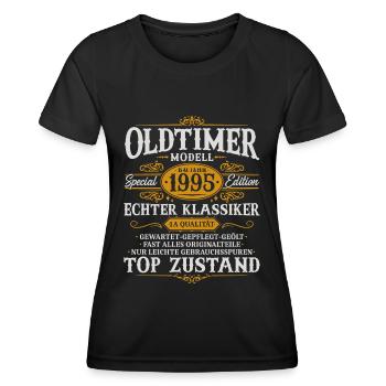 Oldtimer Baujahr 1995 Jahrgang Geburtstag Geschenk - Frauen Funktions-T-Shirt - Schwarz - Vorne - AI Model Female 172 light (172cm)
