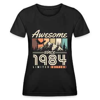 Great Since 1984 Vintage Vintage Birthday - Women's Functional T-Shirt - black - Front - AI Model Female 172 light (172cm)