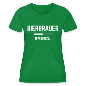 Brewers In Progress - Women's Functional T-Shirt - kelly green - Front - AI Model Female 172 dark (172cm)