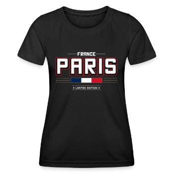 Paris - Frauen Funktions-T-Shirt - Schwarz - Vorne - AI Model Female 172 light (172cm)