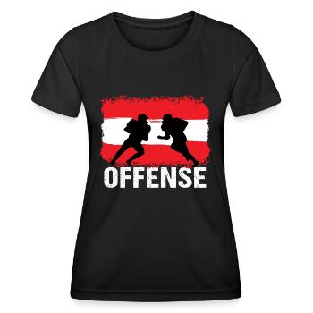American Football Österreich Offense - Frauen Funktions-T-Shirt - Schwarz - Vorne - AI Model Female 172 light (172cm)