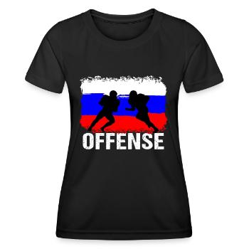 American Football Russland Offense - Frauen Funktions-T-Shirt - Schwarz - Vorne - AI Model Female 172 light (172cm)