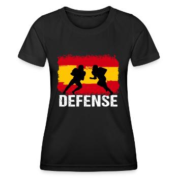 Football américain Espagne Défense - T-shirt sport Femme - noir - Devant - AI Model Female 172 light (172cm)