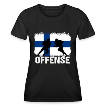American Football Finland Offense - Women's Functional T-Shirt - black - Front - AI Model Female 172 light (172cm)