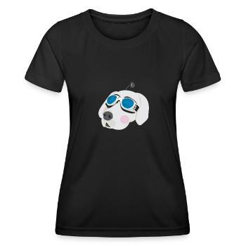 Cooler Hund mit Sonnenbrille - Frauen Funktions-T-Shirt - Schwarz - Vorne - AI Model Female 172 light (172cm)