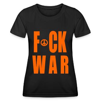 Fuck war - T-shirt sport Femme - noir - Devant - AI Model Female 172 light (172cm)