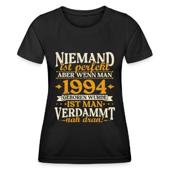 Jahrgang 1994 geboren Geburtstag Geburtstagsspruch - Frauen Funktions-T-Shirt - Schwarz - Vorne - AI Model Female 172 light (172cm)