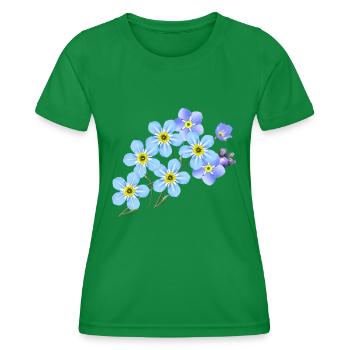 flowers flowers garden garden plants plants - Women's Functional T-Shirt - kelly green - Front - AI Model Female 172 dark (172cm)