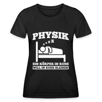 Physik Nerd - Frauen Funktions-T-Shirt - Schwarz - Vorne - AI Model Female 172 light (172cm)