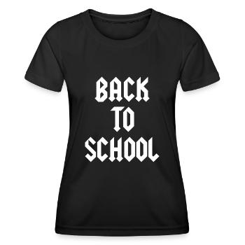 Retour à l’école Schulanfang Schulbeginn - T-shirt sport Femme - noir - Devant - AI Model Female 172 light (172cm)