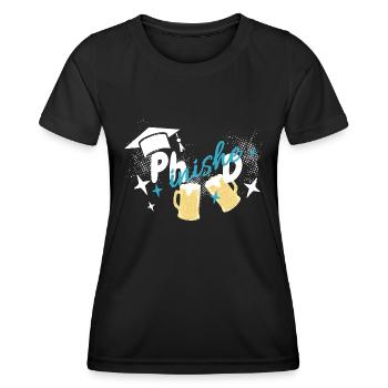 Abschluss Doktor Phinished Bier - Frauen Funktions-T-Shirt - Schwarz - Vorne - AI Model Female 172 light (172cm)