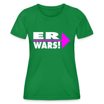 Er wars! Partner- oder Partyshirt - Frauen Funktions-T-Shirt - Kelly Green - Vorne - AI Model Female 172 dark (172cm)