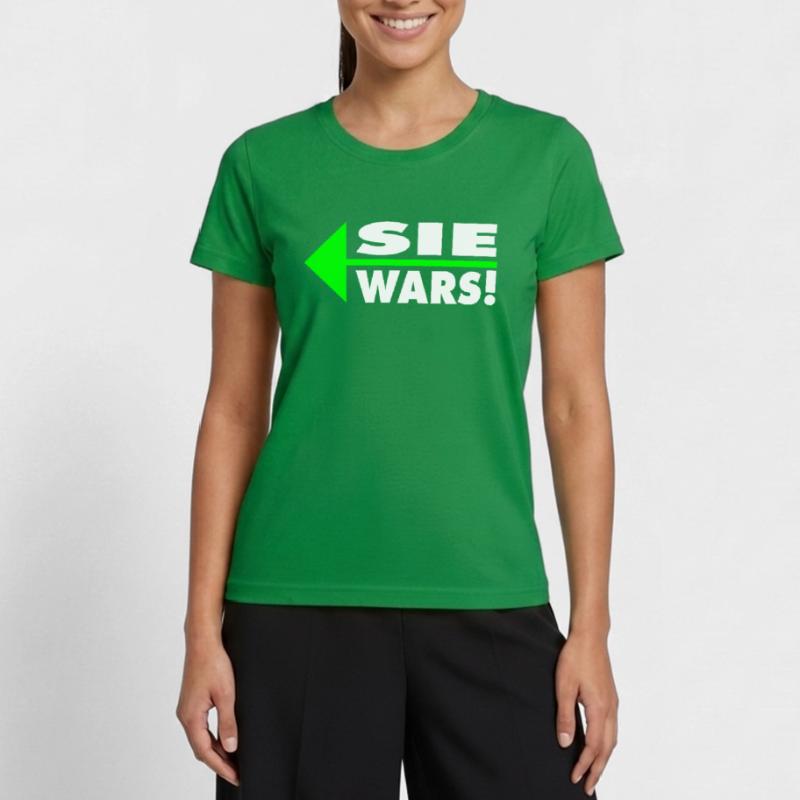Sie wars! Partner- oder Partyshirt Frauen Funktions-T-Shirt