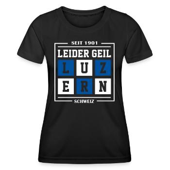Luzern - Frauen Funktions-T-Shirt - Schwarz - Vorne - AI Model Female 172 light (172cm)