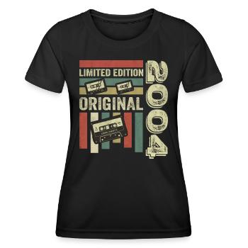 Vintage 2004 - Retro Geburtstagsspruch 2004 - Frauen Funktions-T-Shirt - Schwarz - Vorne - AI Model Female 172 light (172cm)