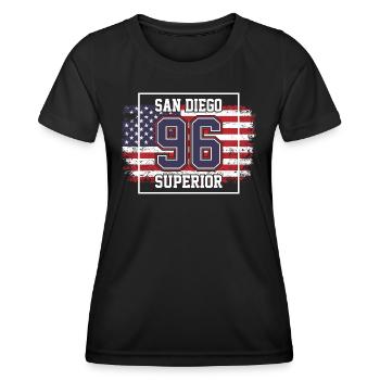 San Diego - Women's Functional T-Shirt - black - Front - AI Model Female 172 light (172cm)
