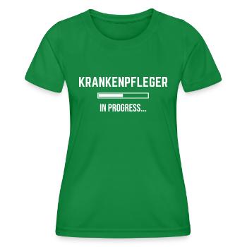 Nurse In Progress - Women's Functional T-Shirt - kelly green - Front - AI Model Female 172 dark (172cm)