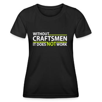 without Craftman - without craftsman - Women's Functional T-Shirt - black - Front - AI Model Female 172 light (172cm)