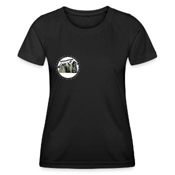 Bikepacking - Frauen Funktions-T-Shirt - Schwarz - Vorne - AI Model Female 172 light (172cm)
