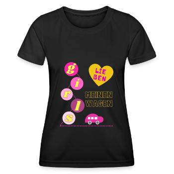 Girls lieben meinen Wagen - Frauen Funktions-T-Shirt - Schwarz - Vorne - AI Model Female 172 light (172cm)