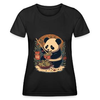 Kawaii Ramen Cute Anime Panda Japanese Noodles - T-shirt sport Femme - noir - Devant - AI Model Female 172 light (172cm)