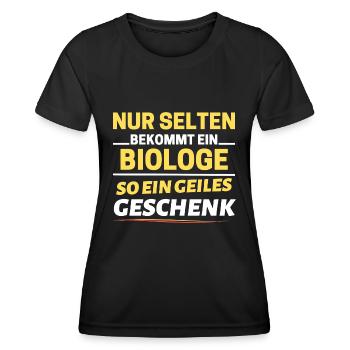 Selten bekommt ein Biologe so ein Geschenk - Frauen Funktions-T-Shirt - Schwarz - Vorne - AI Model Female 172 light (172cm)