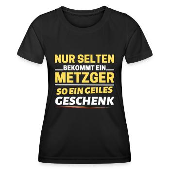 Selten bekommt ein Metzger so ein Geschenk - Frauen Funktions-T-Shirt - Schwarz - Vorne - AI Model Female 172 light (172cm)