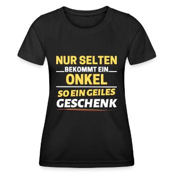 Selten bekommt ein Onkel so ein Geschenk - Frauen Funktions-T-Shirt - Schwarz - Vorne - AI Model Female 172 light (172cm)