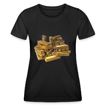 lingots - T-shirt sport Femme - noir - Devant - AI Model Female 172 light (172cm)
