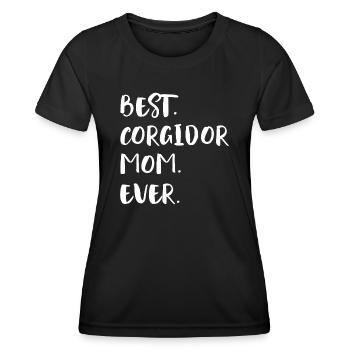 Corgidor - T-shirt sport Femme - noir - Devant - AI Model Female 172 light (172cm)