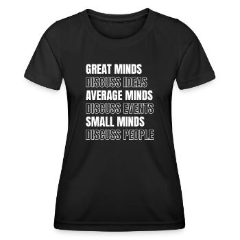 Stupidity Intelligence Gossip Stupid Intelligent IQ - Women's Functional T-Shirt - black - Front - AI Model Female 172 light (172cm)