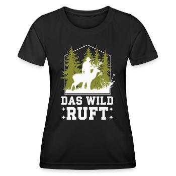 Hunter Hunting Hunting Hunting Clothing - Women's Functional T-Shirt - black - Front - AI Model Female 172 light (172cm)