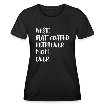 Flat-Coated Retriever - Frauen Funktions-T-Shirt - Schwarz - Vorne - AI Model Female 172 light (172cm)