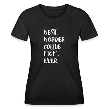 Border Collie - T-shirt sport Femme - noir - Devant - AI Model Female 172 light (172cm)