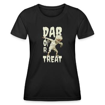 Dabbende Mumie Halloween Dab Hip Hop - Frauen Funktions-T-Shirt - Schwarz - Vorne - AI Model Female 172 light (172cm)