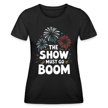 Pyrotechniker Feuerwerk Pyrotechnik - Frauen Funktions-T-Shirt - Schwarz - Vorne - AI Model Female 172 light (172cm)