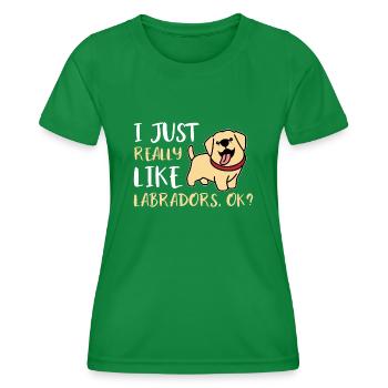 Laboratoires - T-shirt sport Femme - vert - Devant - AI Model Female 172 dark (172cm)
