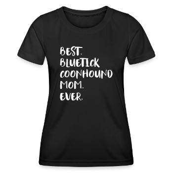 Bluetick Coonhound - Women's Functional T-Shirt - black - Front - AI Model Female 172 light (172cm)