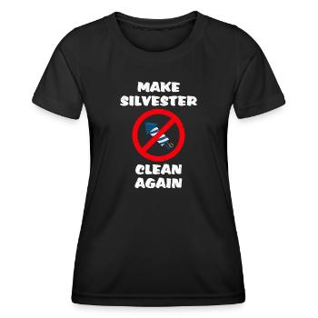 Anti Feuerwerk Gegen Böller - Frauen Funktions-T-Shirt - Schwarz - Vorne - AI Model Female 172 light (172cm)
