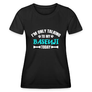 Basenji - Frauen Funktions-T-Shirt - Schwarz - Vorne - AI Model Female 172 light (172cm)
