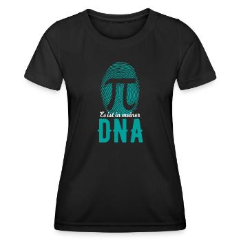Math ADN Professeur de mathématiques Professeur de mathématiques Mathématicien - T-shirt sport Femme - noir - Devant - AI Model Female 172 light (172cm)