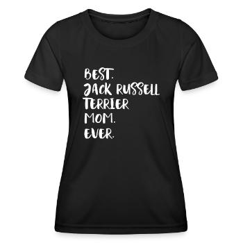 Jack Russell Terrier - Frauen Funktions-T-Shirt - Schwarz - Vorne - AI Model Female 172 light (172cm)