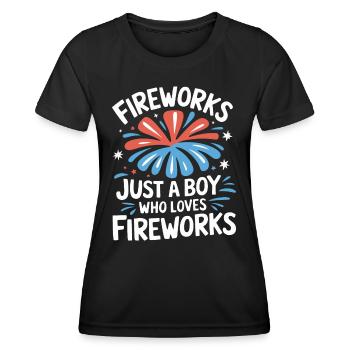 Pyrotechnics Fireworks Pyrotechnics - Women's Functional T-Shirt - black - Front - AI Model Female 172 light (172cm)