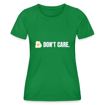 Ei Don't Care - Women's Functional T-Shirt - kelly green - Front - AI Model Female 172 dark (172cm)