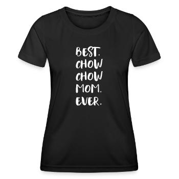 Chow Chow - T-shirt sport Femme - noir - Devant - AI Model Female 172 light (172cm)