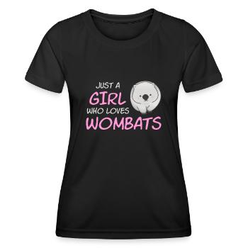 Just A Girl Who Loves Wombats - Women's Functional T-Shirt - black - Front - AI Model Female 172 light (172cm)
